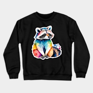 Raccoon Watercolor Crewneck Sweatshirt